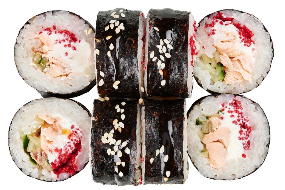 Ролл ''Футомак с запеченным лососем''